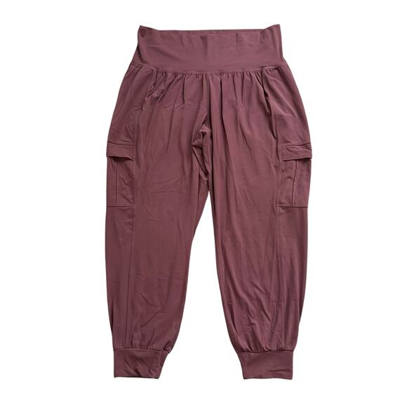 Athleta mauve pink Salutation cargo jogger pants size 1X - Picture 1 of 11